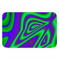 Purple Green Psychedelic Trippy Print Indoor Door Mat
