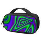 Purple Green Psychedelic Trippy Print Insulin Cooler Travel Case