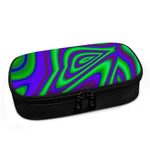 Purple Green Psychedelic Trippy Print Insulin Cooler Travel Case
