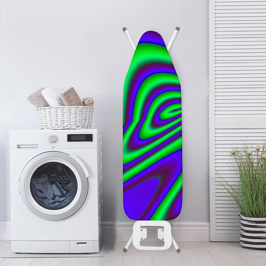 Purple Green Psychedelic Trippy Print Ironing Board Cover