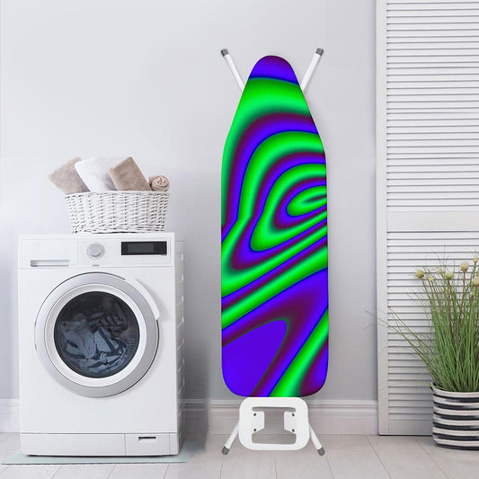 Purple Green Psychedelic Trippy Print Ironing Board Cover