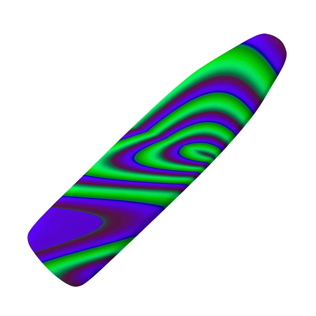 Purple Green Psychedelic Trippy Print Ironing Board Cover