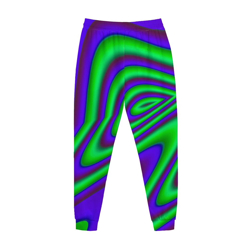 Purple Green Psychedelic Trippy Print Jogger Pants