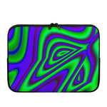 Purple Green Psychedelic Trippy Print Laptop Sleeve