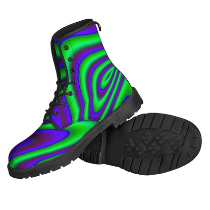 Purple Green Psychedelic Trippy Print Backpack