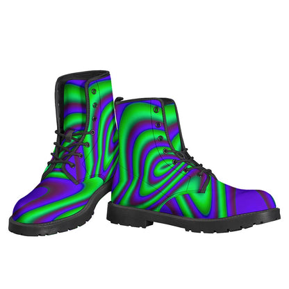 Purple Green Psychedelic Trippy Print Backpack
