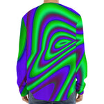 Purple Green Psychedelic Trippy Print Long Sleeve Baseball Jersey