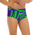 Purple Green Psychedelic Trippy Print Men's Briefs