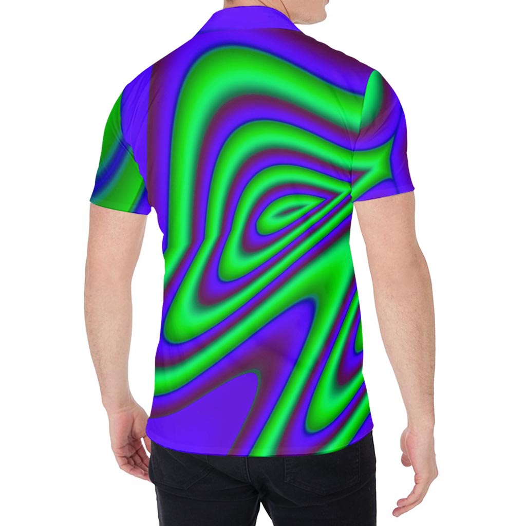 Purple Green Psychedelic Trippy Print Men's Shirt