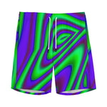 Purple Green Psychedelic Trippy Print Men's Sports Shorts