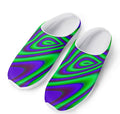 Purple Green Psychedelic Trippy Print Mesh Casual Shoes