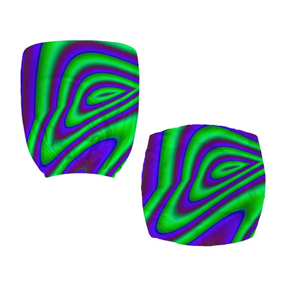 Purple Green Psychedelic Trippy Print Office Chair Cover
