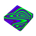 Purple Green Psychedelic Trippy Print Outdoor Seat Cushion Cover