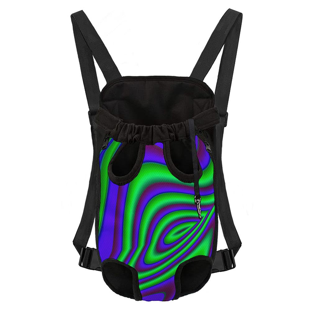 Purple Green Psychedelic Trippy Print Pet Carrier Backpack