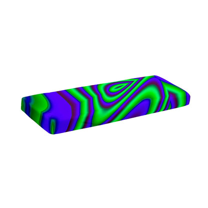 Purple Green Psychedelic Trippy Print Piano Keyboard Cover