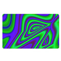 Purple Green Psychedelic Trippy Print Polyester Doormat