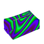Purple Green Psychedelic Trippy Print Rectangle Tissue Box Cover