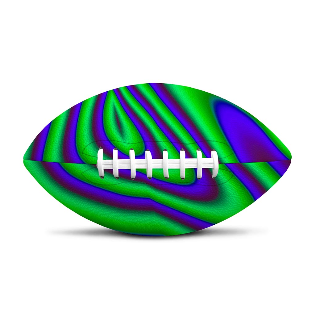 Purple Green Psychedelic Trippy Print Rugby Ball