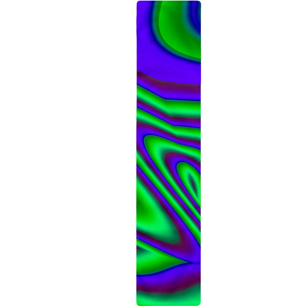 Purple Green Psychedelic Trippy Print Table Runner