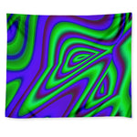Purple Green Psychedelic Trippy Print Tapestry