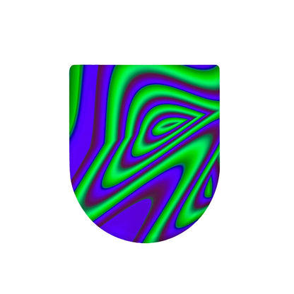 Purple Green Psychedelic Trippy Print Toilet Lid Cover