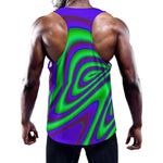Purple Green Psychedelic Trippy Print Training Tank Top