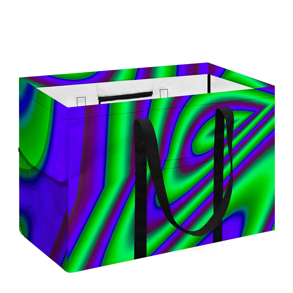Purple Green Psychedelic Trippy Print Utility Tote Bag
