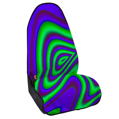Purple Green Psychedelic Trippy Print Waterproof Car Seat Cover
