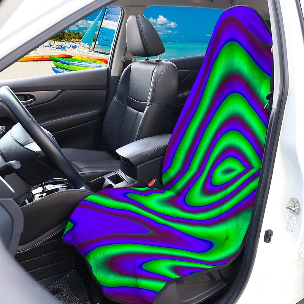 Purple Green Psychedelic Trippy Print Waterproof Car Seat Cover