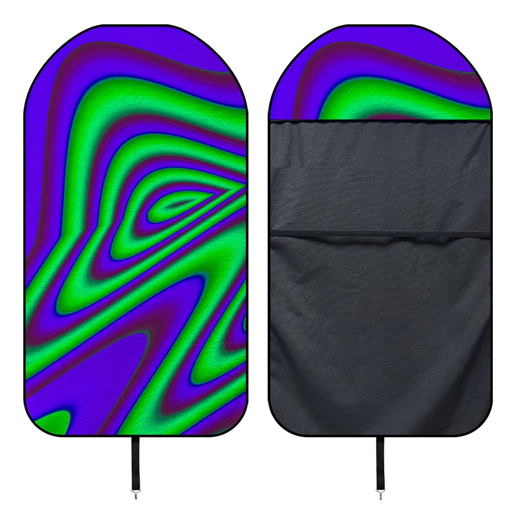 Purple Green Psychedelic Trippy Print Waterproof Car Seat Cover