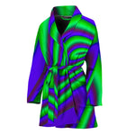 Purple Green Psychedelic Trippy Print Women's Bathrobe