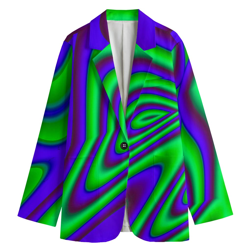 Purple Green Psychedelic Trippy Print Women's Blazer