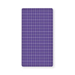 Purple Grey And White Tattersall Print Baby Crib Sheet