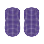 Purple Grey And White Tattersall Print Bar Stool Covers