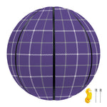 Purple Grey And White Tattersall Print Basketball