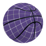 Purple Grey And White Tattersall Print Basketball