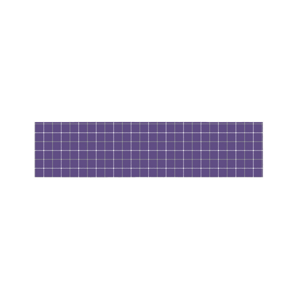 Purple Grey And White Tattersall Print Bed Runner