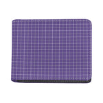 Purple Grey And White Tattersall Print Bifold Wallet