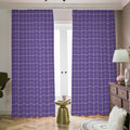Purple Grey And White Tattersall Print Dimout Pencil Pleat Curtains