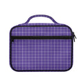 Purple Grey And White Tattersall Print Briefcase Bible Bag
