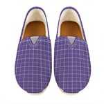 Purple Grey And White Tattersall Print Casual Shoes