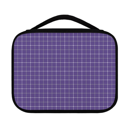 Purple Grey And White Tattersall Print Classic Bible Case
