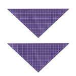 Purple Grey And White Tattersall Print Dog Bandana
