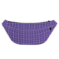 Purple Grey And White Tattersall Print Fanny Pack
