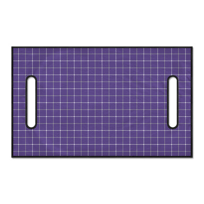 Purple Grey And White Tattersall Print Golf Cart Seat Cover