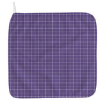 Purple Grey And White Tattersall Print Hand Towel