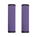 Purple Grey And White Tattersall Print Handle Covers