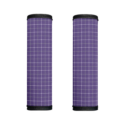 Purple Grey And White Tattersall Print Handle Covers