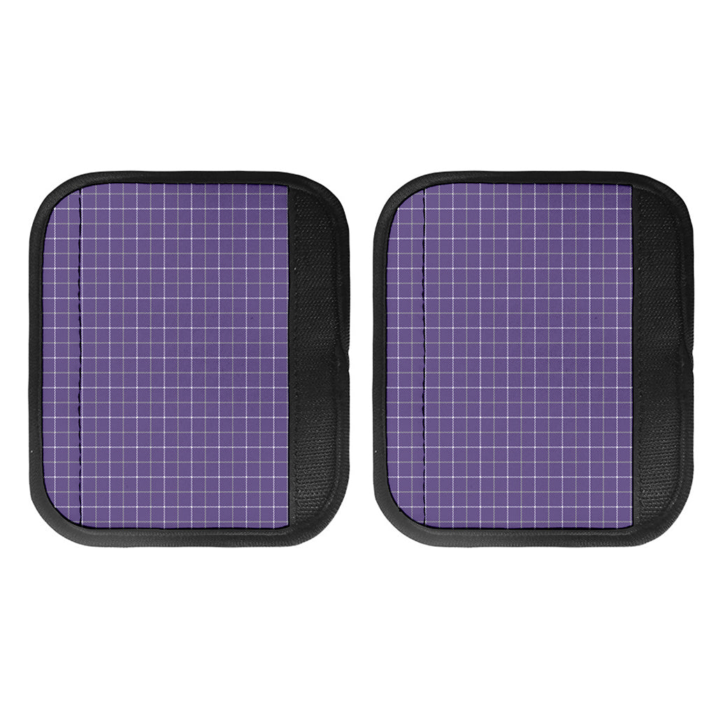 Purple Grey And White Tattersall Print Handle Covers