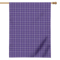 Purple Grey And White Tattersall Print House Flag